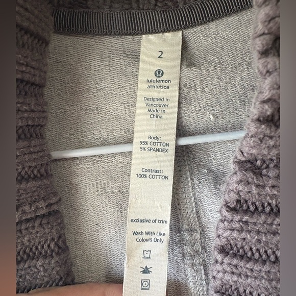 Lululemon Bliss Break Wrap size 2 Open Front Cardigan Sweater Light Gray Women - Picture 5 of 8